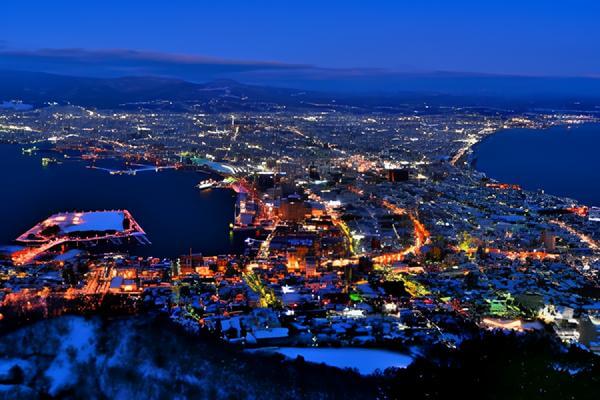 北海道行政書士会函館支部の所在地である函館市の函館山夜景の写真